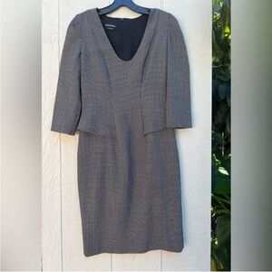 Emporio armani gray / black sheath dress